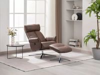 Happy Home elektrisch verstellbarer Relaxsessel mit Hocker HWP51-BRN braun