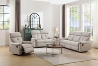 Polstergarnitur 3tlg. mit 5 Relaxfunktionen - Beige