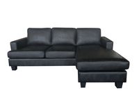 Happy Home Ecksofa in Vintage Optik schwarz