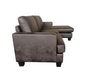 \nEcksofa in Vintage Optik - Dunkelbraun