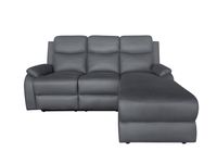 Ecksofa mit Relaxfunktion  - Dunkelgrau 