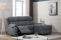 Ecksofa mit Relaxfunktion  - Dunkelgrau 