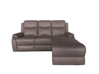 Ecksofa mit Relaxfunktion - Braun 