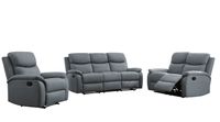 3tlg. Relaxsofa-Set mit 5 Relaxfunktionen - Dunkelgrau