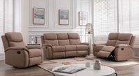 Polstergarnitur 3-tlg. mit 5 Relaxfunktionen, ca. 193 x 91 x 96 cm – Braun