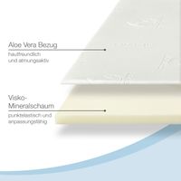 Bestschlaf Visko-Mineralschaum Matratzenauflage, 4 cm dick, 120x200 cm