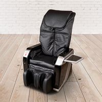 Münz-Massage-Sessel 118x76x76 cm 6 Massagearten energiesparend PU-Leder schwarz