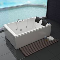 Whirlpool 180x120 cm Heizung Reinigungsprogramm & Lichttherapie Wasserfall Bluetooth-fähiges Soundsystem
