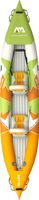 Aqua Marina Kajak 412x83 cm für 2 Personen mit Luftsitz verstellbarer Lehne Transporttasche Reparaturset Handpumpe strapazierfähig Grün/Weiß/Orange