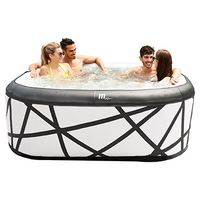 MSpa PureHaven aufblasbarer Whirlpool 185x185x68 cm für 6 Personen selbstreinigend inkl. Filterkatuschen und Abdeckung Leergewicht 35 kg