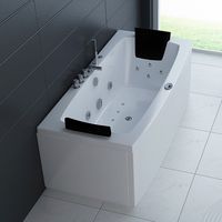 Whirlpool 160x80 cm Heizung Reinigungsprogramm & Lichttherapie elegantes Design Bluetooth-fähiges Soundsystem
