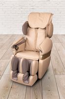 Massage-Sessel 118x76x76 cm 6 Massagearten, PU-Leder beige, energiesparend