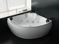 Whirlpool 150x150 cm Licht, Bluetooth, Heizung, Reinigung, elegantes Design