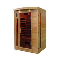 Infrarotkabine 120x105x190 cm aus Pacific Coast Hemlock-Holz Bluetooth-Soundsystem Timer Lichttherapie in 4 Farben digitale Steuerung