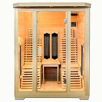 Infrarotkabine für 2 Personen 150x150x190 cm Hemlock-Tanne Tiefenwärmestrahler Bluetooth Soundsystem Farblichttherapie Timer Ozonreinigung