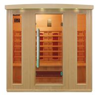 Infrarotkabine 175x120x190 cm aus kanadischem Hemlock-Holz Bluetooth-Soundsystem Timer Lichttherapie in 4 Farben digitale Steuerung