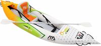 Aqua Marina Kajak 312x83 cm für 1 Person mit Luftsitz verstellbarer Lehne Transporttasche Reparaturset und Handpumpe strapazierfähig Grün-Weiß-Orange