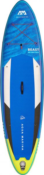 Aqua Marina SUP Board 320x81cm mit Reißverschlussrucksack Double Action-Pumpe LIQUID AIR V1 Paddel Einschub-Mittelfinne Sicherheitsleine Blau