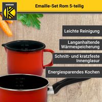 Emailliertes Topf-Set ROM, 5tlg.