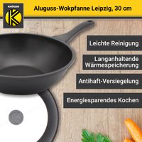 Aluguss Wokpfanne LEIPZIG, 30 cm