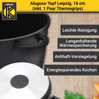 Aluguss Fleischtopf LEIPZIG mit Deckel, 16 cm