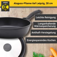 Aluguss Pfanne LEIPZIG tief, 28 cm