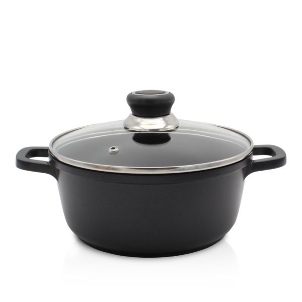 Aluguss Fleischtopf DELTA mit Deckel, 20 cm