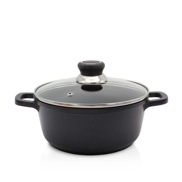 Aluguss Fleischtopf DELTA mit Deckel, 16 cm