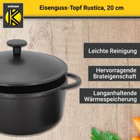 Eisenguss Fleischtopf RUSTICA, 20 cm