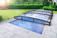 Poolüberdachung "Pollensa" aus Aluminium, ca. 6,63 x 4,57 x 0,8 m