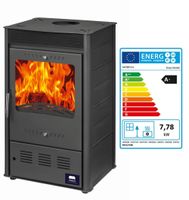 Kamin Ofen Kaminofen Anthrazit 150mm Rauchrohr 7,78 KW BimSchV 1-2 EEK A+ Rose