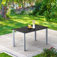 Casaria Gartentisch Bern Silber Alu 150x90x75cm