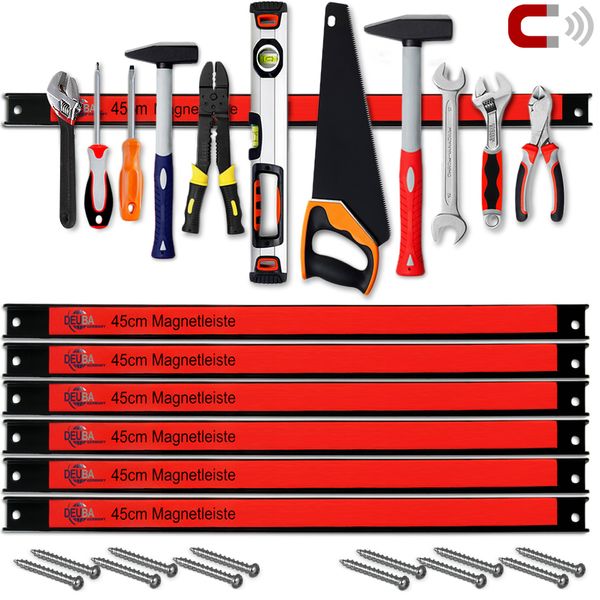 monzana Magnetleiste 6er-Set 45cm inkl. Montagematerial