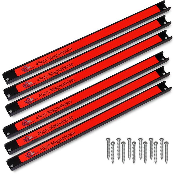 monzana Magnetleiste 6er-Set 45cm inkl. Montagematerial