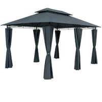Pavillon Topas Anthrazit 3x4m UV-Schutz 50+