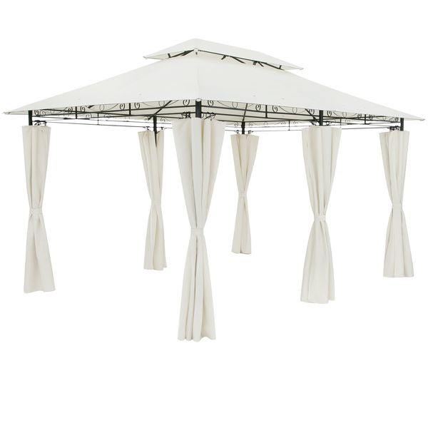 Casaria Pavillon Topas Creme 3x4m UV-Schutz 50+