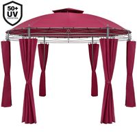 Pavillon Toscana Bordeauxviolett Ø3,5m UV-Schutz 50+