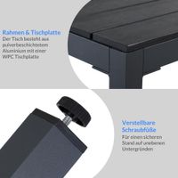 Casaria Garten-Sitzgruppe Bern 5-tlg. Anthrazit Alu WPC Tischplatte