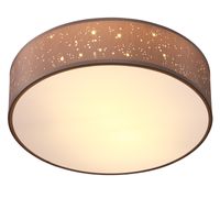 monzana® Deckenlampe Taupe Stoff Ø30cm Sternenhimmel