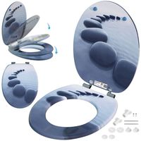 Casaria Toilettensitz Stonedesign mit Absenkautomatik