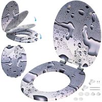 Casaria Toilettensitz Waterdrops mit Absenkautomatik