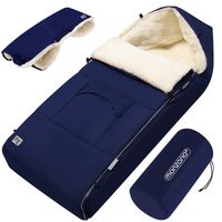 monzana® Baby Fußsack Premium marineblau