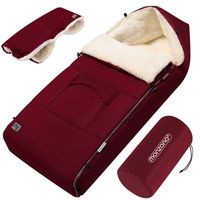 monzana® Baby Fußsack Premium bordeaux