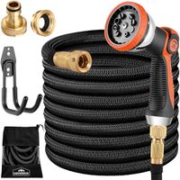 Gardebruk® Gartenschlauch Schwarz 30m flexibel