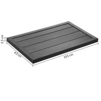 Casaria WPC-Bodenplatte Anthrazit 101x63x5,5cm
