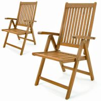 Gartenstuhl Vanamo Eukalyptus Hochlehner 70x55x106cm 2er Set FSC