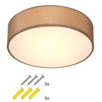 monzana Deckenlampe Taupe Stoff Ø38cm