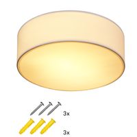 monzana Deckenlampe Weiß Stoff Ø30cm