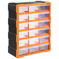 monzana Kleinteileorganizer 47,5x38x16cm 18 Fächer
