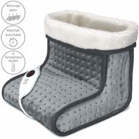 monzana® Elektrischer Fußwärmer Grau 6 Heizstufen 100W
